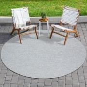 Tapijtenloods Uni Binnen en Buiten Rond Vloerkleed Solid Outdoor Laagp...