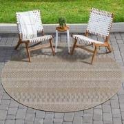 Tapijtenloods Uni Binnen en Buiten Rond Vloerkleed Solid Outdoor Laagp...