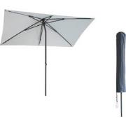 Kopu® Leon Parasol Rechthoek 150x250 cm - Balkonparasol met Hoes - Cre...