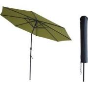 Kopu® Valencia Parasol Rond 300 cm met Beschermhoes - Olijfgroen