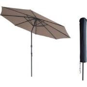 Kopu® Valencia Parasol Rond 300 cm met Beschermhoes - Taupe