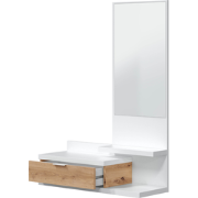 Hangende console met 1 lade en 1 spiegel L81 cm - DHALIA