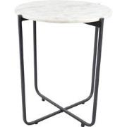 LOFT42 Marble Bijzettafel Rond - Metaal - Marmer - 55x45x45