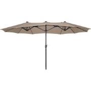 SenS-Line - Marbella Parasol Taupe 270x450 Cm - Grijs