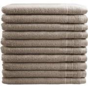 OUTLET BADTEXTIEL - set van 10 - washand 16x21 - taupe