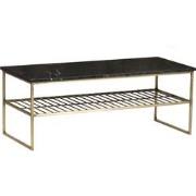 Livingfurn - Salontafel Dian Zwart Goud - 40x90x35 - Marmer