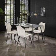 Hoyz Collection - Eetkamertafel 140 Ceramic - Ceramic Natural Lightgre...