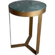 Livingfurn - Salontafel Glennis - Groen Goud - 40x40x55cm - Marmer