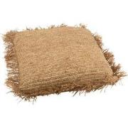 J-line - Kussen Vierkant Raffia Naturel Large - 88x88x22cm