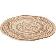 J-line - Tapijt Rond Maïs Beige/bruin - 79x79x1cm