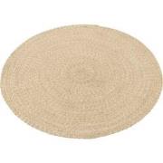 J-line - Tapijt Miami Outdoor Polyester Naturel/wit Small - 120x120x1c...