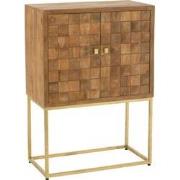 J-line - Kast Nino Op Staander Metaal/mangohout Naturel/goud - 76x40x1...