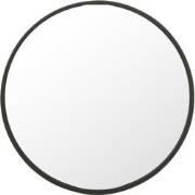 J-line - Spiegel Rond Zwart Mat Medium - 50x50x2.5cm