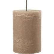 J-line - Buitenkaars Pilaar Paraffine Taupe Medium-95uren - 21x15x15cm