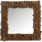 J-line - Spiegel Syma Gerecycleerd Hout/spiegel Naturel Small - 90x5x9...