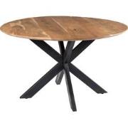 Livingfurn - Ronde Ovale Eetkamertafel -  -  Acasia Hout  - 130 cm - B...