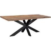 Livingfurn - Eetkamertafel - Rond - Riverwood  - 220 cm - Bruin