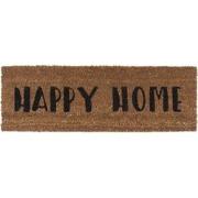 Present Time - Deurmat Happy Home - Zwart - 75x25x1,5cm