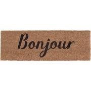 Present Time - Deurmat Bonjour - Bruin -75x25x1,5cm