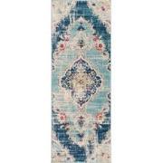 Vintage Oosters Loper Gang ROMY - Meerkleurig/Blauw - 80x220 cm