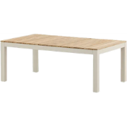 Milena aluminium tuin salontafel beige - 120 x 70 cm