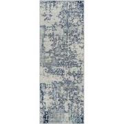 Modern Abstract Tapijt SARAH - Blauw/Grijs - 80x150 cm