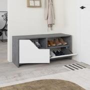 Schoenenkast Nexus Grijs Wit Melamine 105x47x37 cm