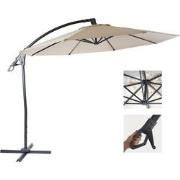 Cosmo Casa Deluxe Zweefparasol - Parasol - Rond Ø 3m - Polyester - Alu...