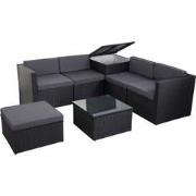 Cosmo Casa Poly Rattan Set - Balkon/Tuin/Lounge - Set Sofa - Zitgroep ...