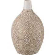 J-line - Vaas Wabi Rond Porselein Beige/wit - 20x20x33cm