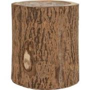 J-line - Bloempot Berk Paulownia Hout Natural Large - 28x28x32cm