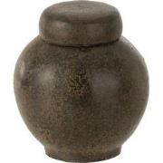 J-line - Pot Met Deksel Terracotta Bruin Small - 20x20x20cm