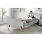 LUCEVI - Kiddy bed + Uitvalbeveiliging - Cool Grey - 90x200 cm