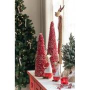 J-line - Kerstboom+led+pot Jute Plastiek Besneeuwd Groen Small - 20x20...