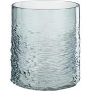 J-line - Windlicht Zee Glas Blauw Small - 19.5x19.5x22.5cm