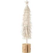 J-line - Kerstboom Op Voet Metaalwit Large - 14x14x48cm