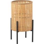 J-line - Lantaarn Op Voet Bamboo Naturel Small - 31.5x31.5x50.5cm