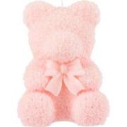 J-line - Kaars Teddy Beer Roze Large-25u - 14x14x21cm