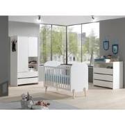 LUCEVI - Kiddy Babybed 60x120 cm + Commode 3 Laden + 2 Deurs Kleerkast...
