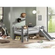 LUCEVI - Pino Halfhoogslaper H85CM + Ladder + Glijbaan + Hangplank - G...