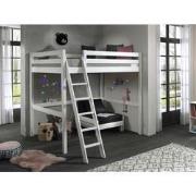 LUCEVI - Pino Mezzanine Bed + Ladder + Slaapfauteuil - Wit - 140x200 c...