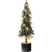 J-line - Kerstboom A+led Kunststof Sneeuw Groen Large - 13x13x60cm