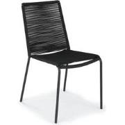 NOVARA STACKABLE SIDECHAIR 12053  -  STEEL BLACK