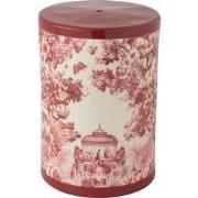 J-line - Kruk Moriko Porselein Rood/wit - 34x34x44cm