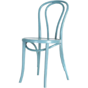 Vienna Thonet No. 18 houten bistrostoel blauw