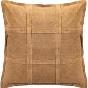 PTMD Sierkussen Cobie - 45x8x45 cm - Suede - Bruin