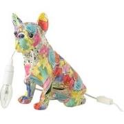 D- J-line - Lamp Bulldog Pop-art Polyresine - 25x15x29cm