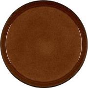 Bitz® Gastro - 6 stuks Aardewerk Dinerborden 27x2,5 cm Amber/Zwart 821...