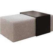 Meubella Salontafel Melbourne - Beige teddystof - Boucle - 110 cm