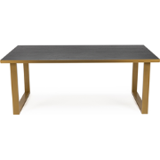 Stalux Eettafel 'Joop' 240 x 100cm, kleur goud / zwart eiken